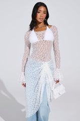 LILY LACE BLOUSE IN WHITE