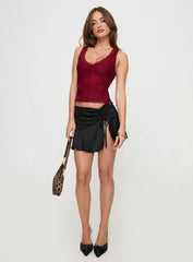 Far Away Top Burgundy