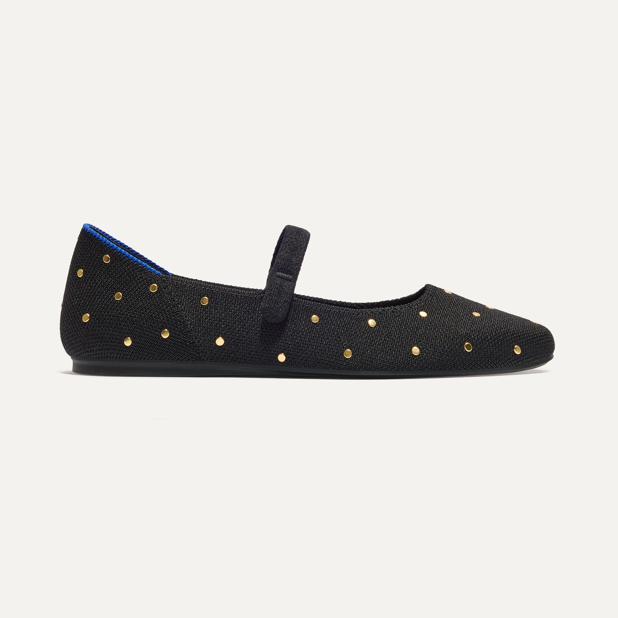 The Square Mary Jane - Studded Black
