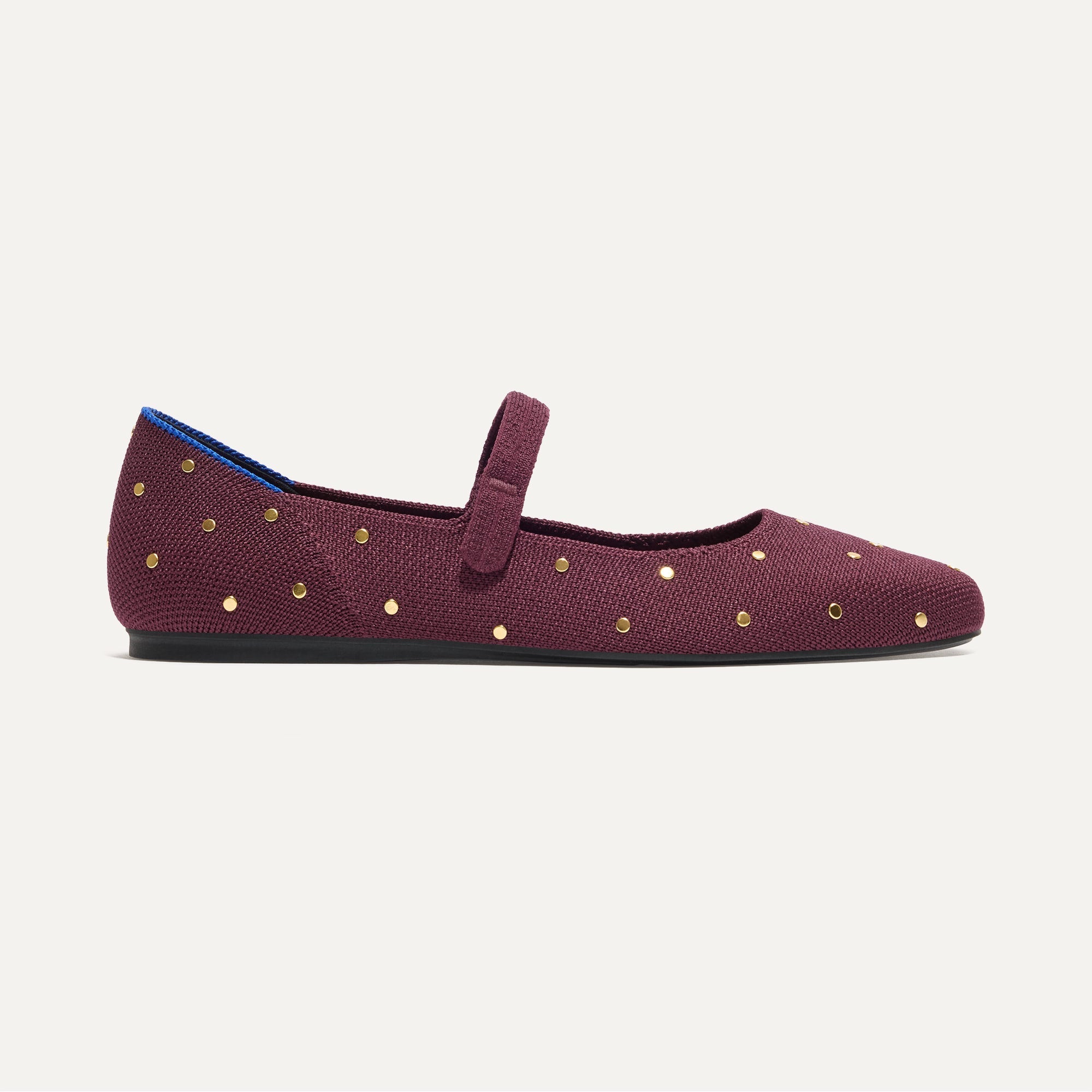 The Square Mary Jane - Studded Syrah