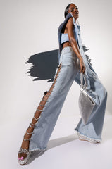 COVERED IN DIAMONDS RELAXED JEANS