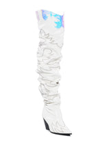 KELSEY OVER THE KNEE WESTERN BOOT IN WHITE