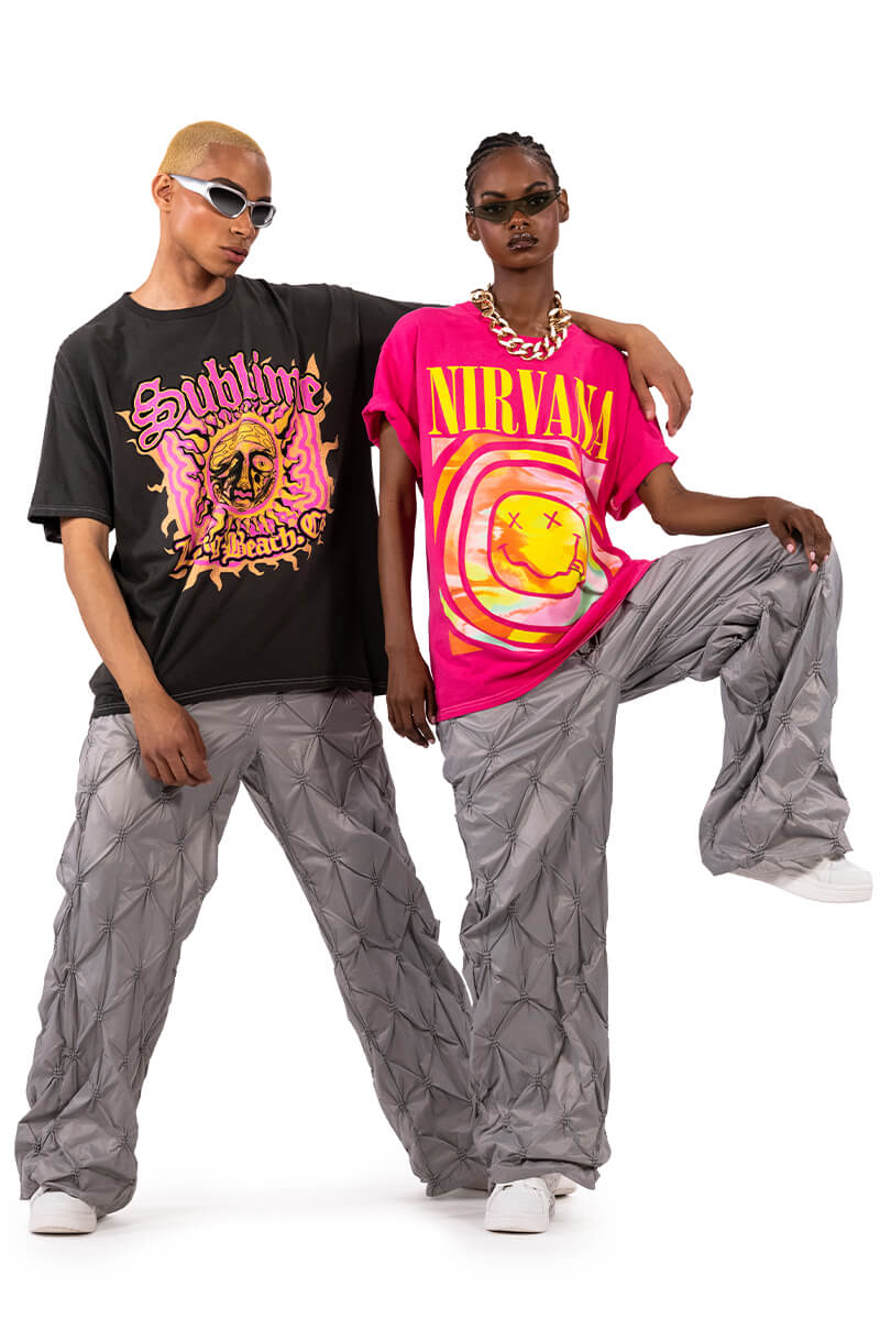 LUNA TEXTURED RELAXED FIT PANT