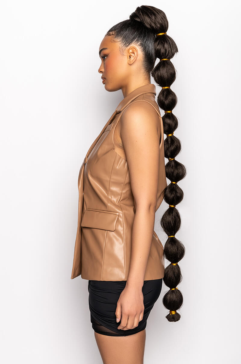LEXI PU BLAZER VEST