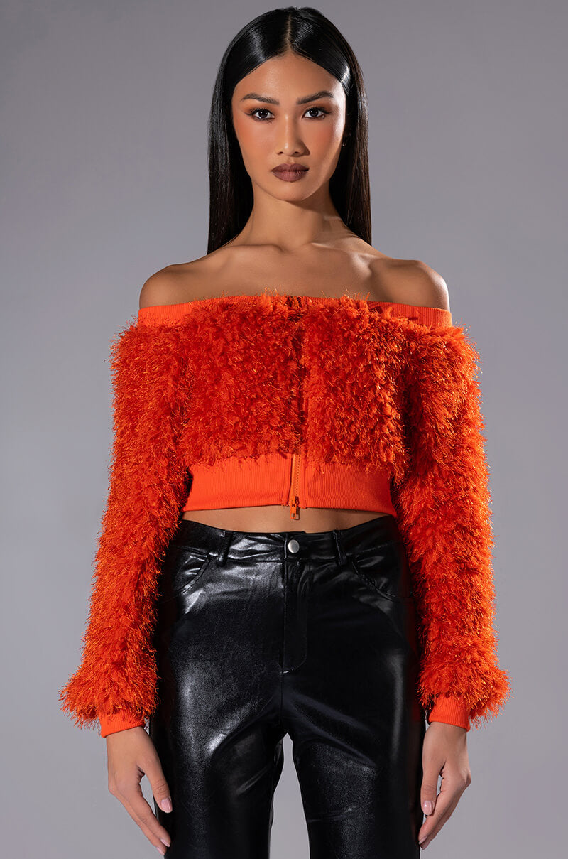 NEW FRIENDS ZIP UP FRINGE TOP